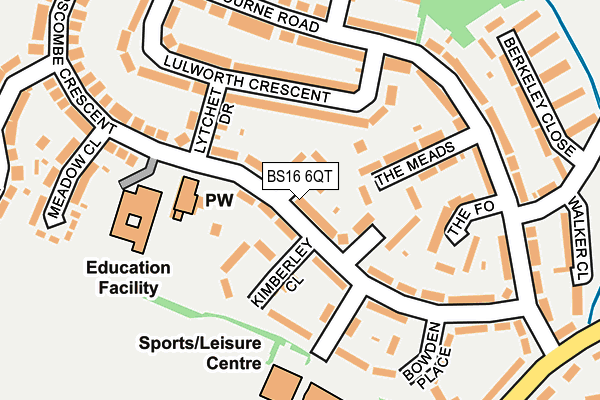 BS16 6QT map - OS OpenMap – Local (Ordnance Survey) BS16 6QT map - OS OpenMap – Local (Ordnance Survey)