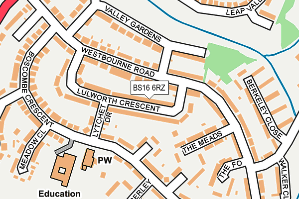 BS16 6RZ map - OS OpenMap – Local (Ordnance Survey) BS16 6RZ map - OS OpenMap – Local (Ordnance Survey)