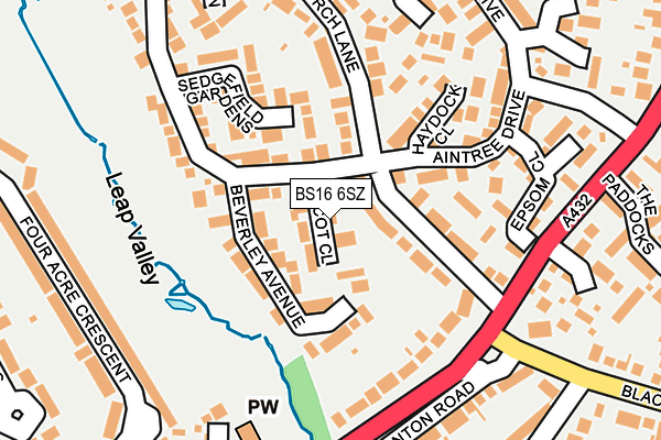 BS16 6SZ map - OS OpenMap – Local (Ordnance Survey) BS16 6SZ map - OS OpenMap – Local (Ordnance Survey)