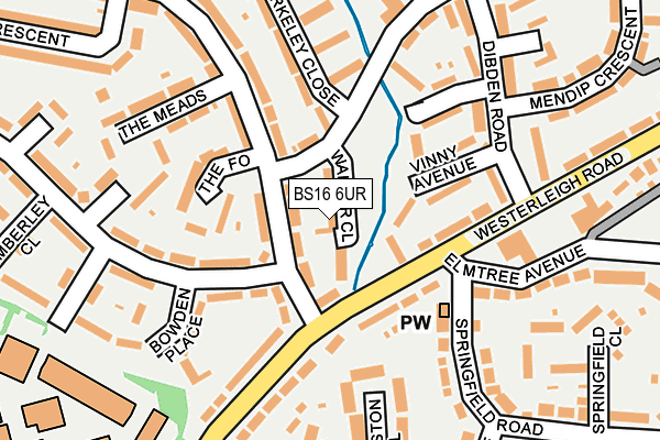 BS16 6UR map - OS OpenMap – Local (Ordnance Survey) BS16 6UR map - OS OpenMap – Local (Ordnance Survey)