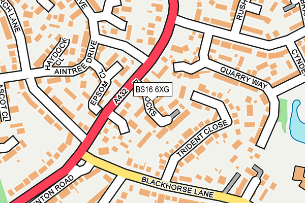 BS16 6XG map - OS OpenMap – Local (Ordnance Survey) BS16 6XG map - OS OpenMap – Local (Ordnance Survey)
