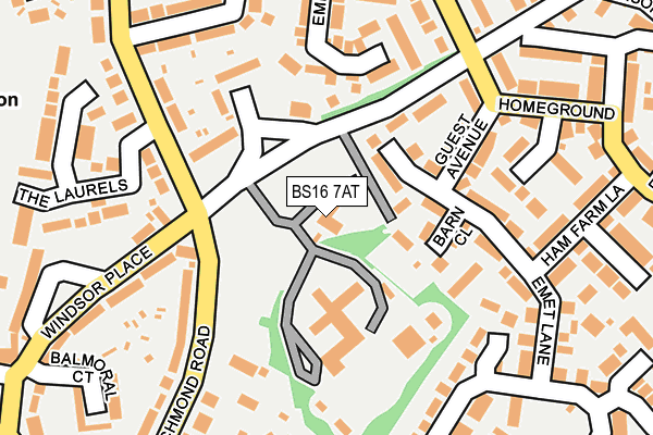BS16 7AT map - OS OpenMap – Local (Ordnance Survey) BS16 7AT map - OS OpenMap – Local (Ordnance Survey)