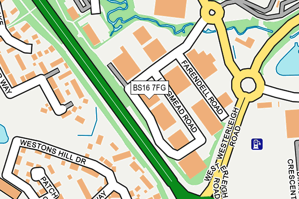 BS16 7FG map - OS OpenMap – Local (Ordnance Survey) BS16 7FG map - OS OpenMap – Local (Ordnance Survey)