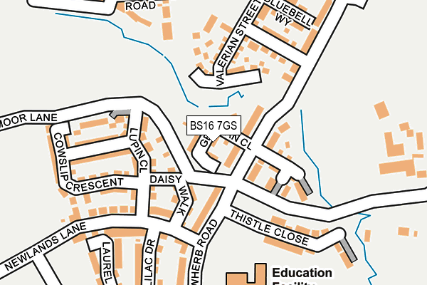BS16 7GS map - OS OpenMap – Local (Ordnance Survey) BS16 7GS map - OS OpenMap – Local (Ordnance Survey)