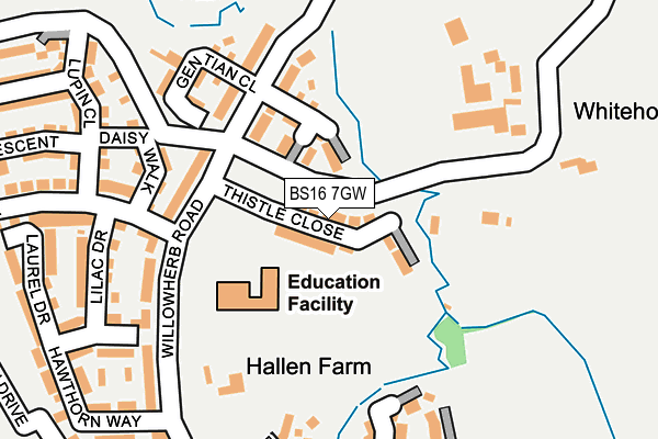 BS16 7GW map - OS OpenMap – Local (Ordnance Survey) BS16 7GW map - OS OpenMap – Local (Ordnance Survey)