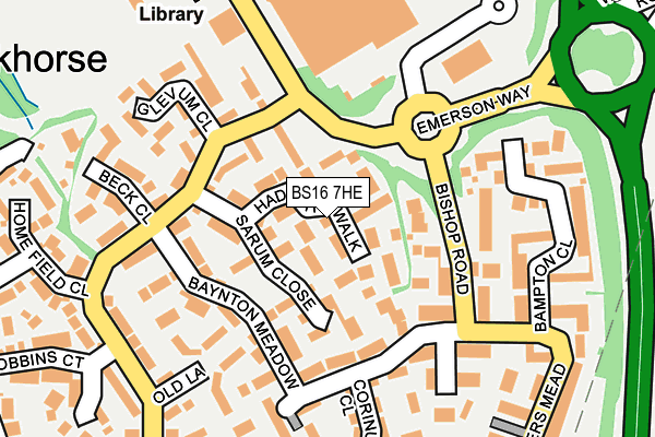 BS16 7HE map - OS OpenMap – Local (Ordnance Survey) BS16 7HE map - OS OpenMap – Local (Ordnance Survey)