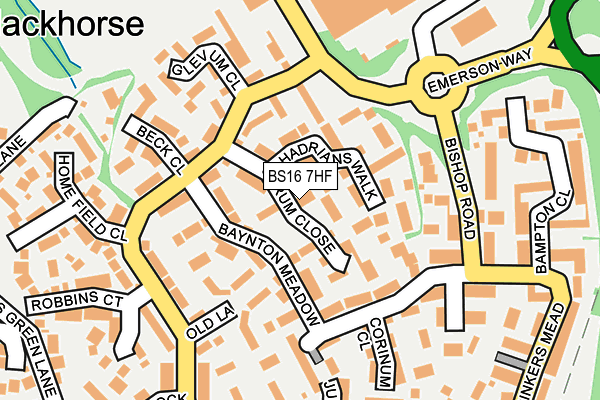 BS16 7HF map - OS OpenMap – Local (Ordnance Survey) BS16 7HF map - OS OpenMap – Local (Ordnance Survey)