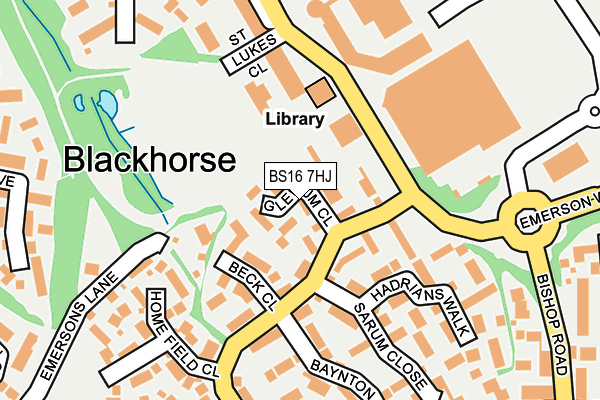 BS16 7HJ map - OS OpenMap – Local (Ordnance Survey) BS16 7HJ map - OS OpenMap – Local (Ordnance Survey)