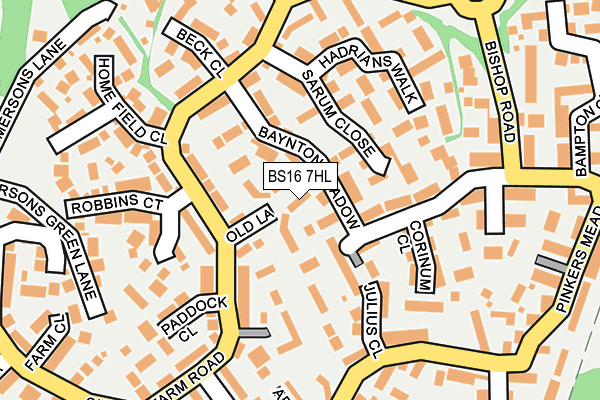 BS16 7HL map - OS OpenMap – Local (Ordnance Survey) BS16 7HL map - OS OpenMap – Local (Ordnance Survey)