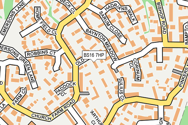 BS16 7HP map - OS OpenMap – Local (Ordnance Survey) BS16 7HP map - OS OpenMap – Local (Ordnance Survey)