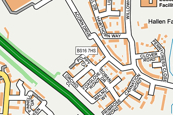 BS16 7HS map - OS OpenMap – Local (Ordnance Survey) BS16 7HS map - OS OpenMap – Local (Ordnance Survey)