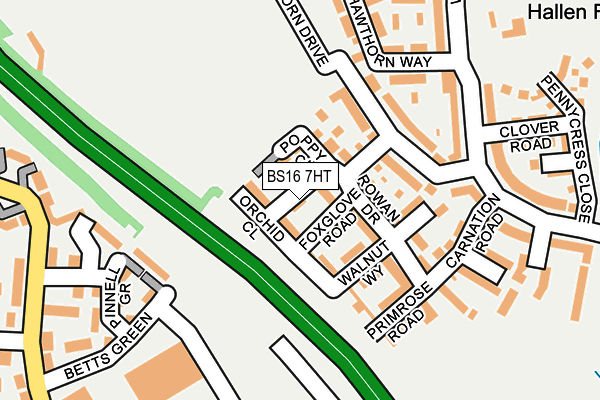 BS16 7HT map - OS OpenMap – Local (Ordnance Survey) BS16 7HT map - OS OpenMap – Local (Ordnance Survey)