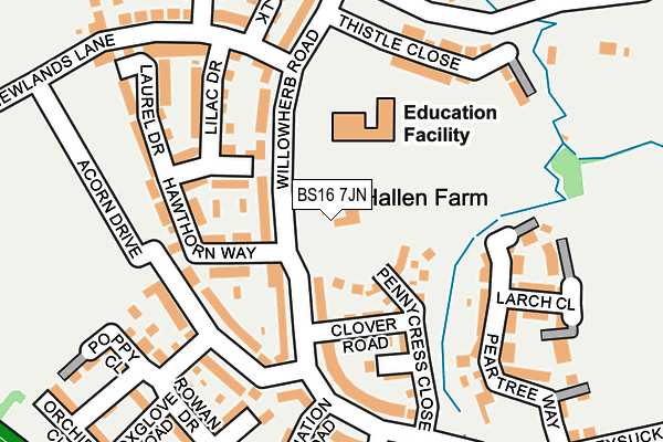 BS16 7JN map - OS OpenMap – Local (Ordnance Survey) BS16 7JN map - OS OpenMap – Local (Ordnance Survey)