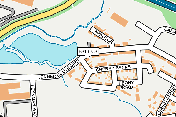 BS16 7JS map - OS OpenMap – Local (Ordnance Survey) BS16 7JS map - OS OpenMap – Local (Ordnance Survey)