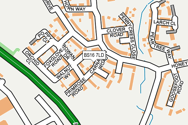 BS16 7LD map - OS OpenMap – Local (Ordnance Survey) BS16 7LD map - OS OpenMap – Local (Ordnance Survey)