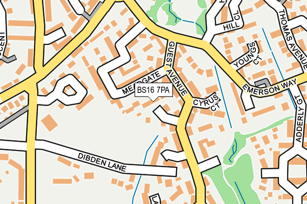 BS16 7PA map - OS OpenMap – Local (Ordnance Survey) BS16 7PA map - OS OpenMap – Local (Ordnance Survey)