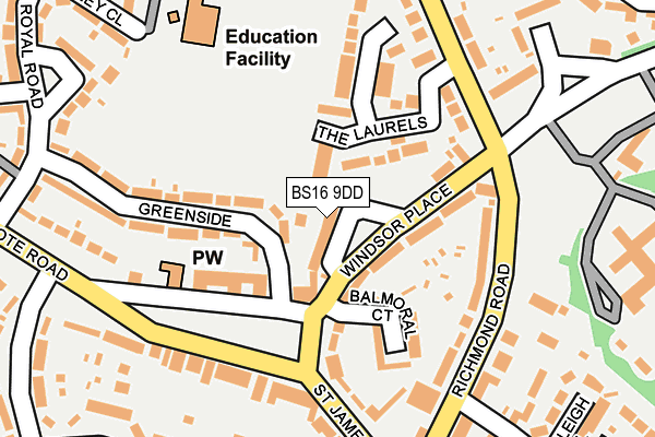 BS16 9DD map - OS OpenMap – Local (Ordnance Survey) BS16 9DD map - OS OpenMap – Local (Ordnance Survey)