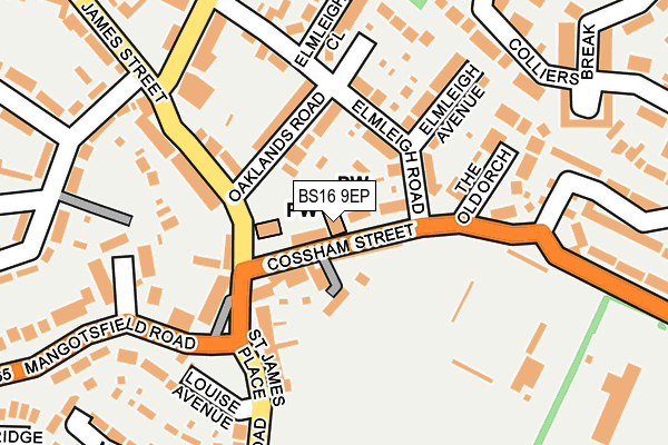 BS16 9EP map - OS OpenMap – Local (Ordnance Survey) BS16 9EP map - OS OpenMap – Local (Ordnance Survey)