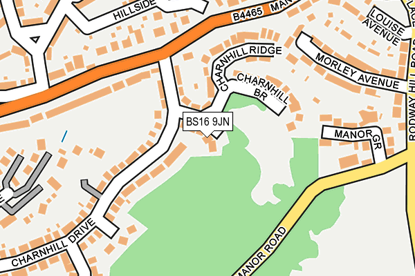 BS16 9JN map - OS OpenMap – Local (Ordnance Survey) BS16 9JN map - OS OpenMap – Local (Ordnance Survey)