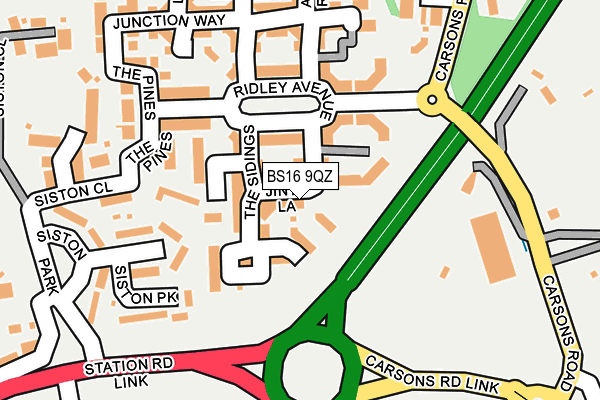 BS16 9QZ map - OS OpenMap – Local (Ordnance Survey) BS16 9QZ map - OS OpenMap – Local (Ordnance Survey)