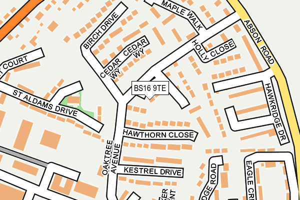BS16 9TE map - OS OpenMap – Local (Ordnance Survey) BS16 9TE map - OS OpenMap – Local (Ordnance Survey)