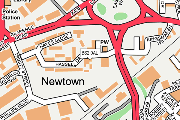 BS2 0AL map - OS OpenMap – Local (Ordnance Survey) BS2 0AL map - OS OpenMap – Local (Ordnance Survey)