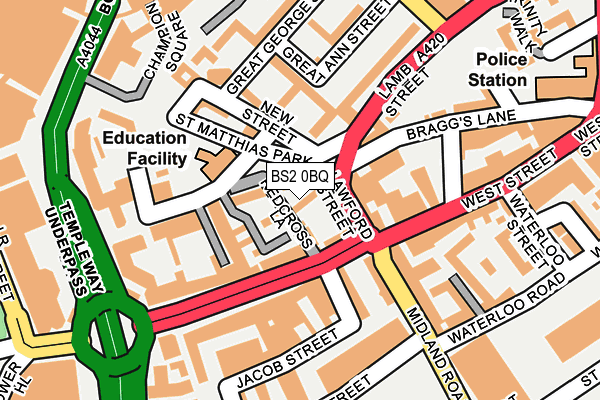 BS2 0BQ map - OS OpenMap – Local (Ordnance Survey) BS2 0BQ map - OS OpenMap – Local (Ordnance Survey)