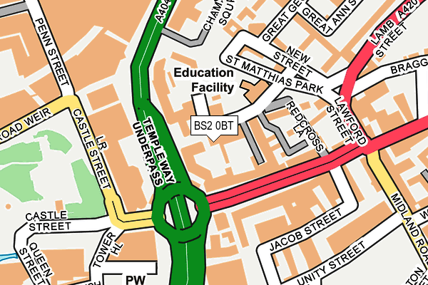 BS2 0BT map - OS OpenMap – Local (Ordnance Survey) BS2 0BT map - OS OpenMap – Local (Ordnance Survey)