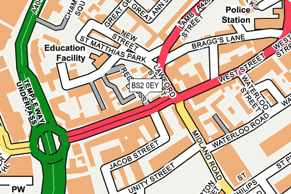 BS2 0EY map - OS OpenMap – Local (Ordnance Survey) BS2 0EY map - OS OpenMap – Local (Ordnance Survey)
