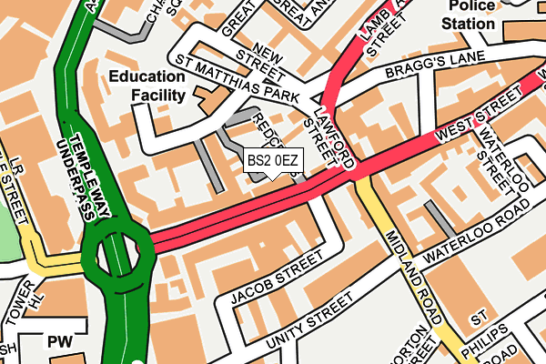 BS2 0EZ map - OS OpenMap – Local (Ordnance Survey) BS2 0EZ map - OS OpenMap – Local (Ordnance Survey)