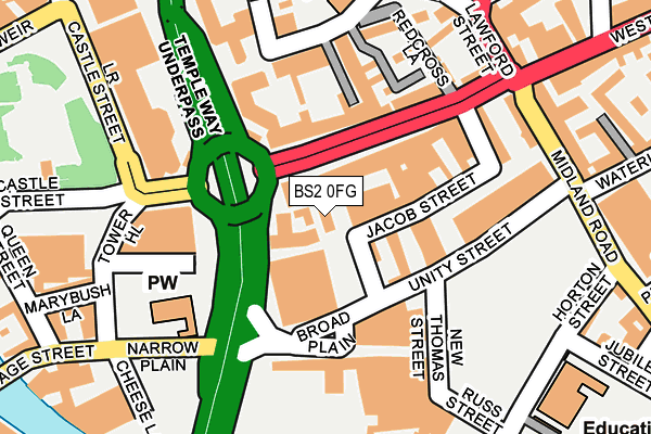 BS2 0FG map - OS OpenMap – Local (Ordnance Survey) BS2 0FG map - OS OpenMap – Local (Ordnance Survey)