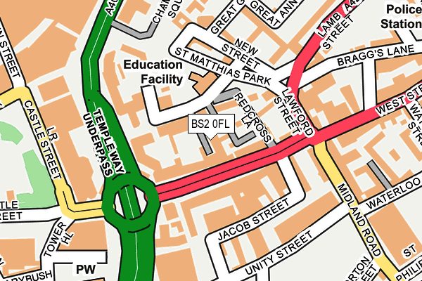 BS2 0FL map - OS OpenMap – Local (Ordnance Survey) BS2 0FL map - OS OpenMap – Local (Ordnance Survey)