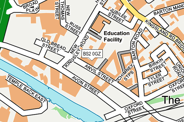 BS2 0GZ map - OS OpenMap – Local (Ordnance Survey)