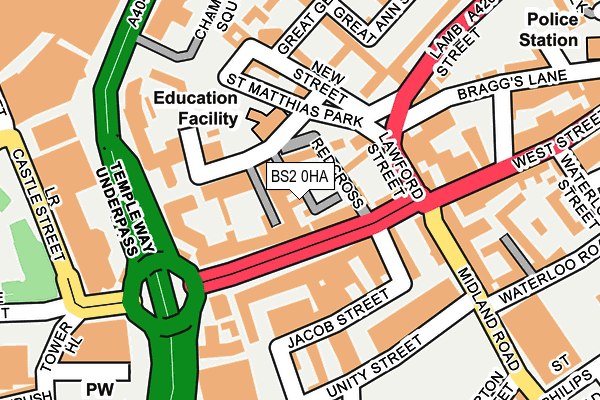 BS2 0HA map - OS OpenMap – Local (Ordnance Survey) BS2 0HA map - OS OpenMap – Local (Ordnance Survey)