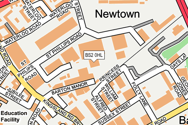 BS2 0HL map - OS OpenMap – Local (Ordnance Survey) BS2 0HL map - OS OpenMap – Local (Ordnance Survey)