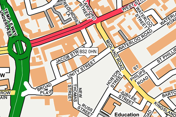 BS2 0HN map - OS OpenMap – Local (Ordnance Survey) BS2 0HN map - OS OpenMap – Local (Ordnance Survey)