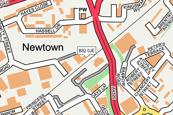 BS2 0JE map - OS OpenMap – Local (Ordnance Survey) BS2 0JE map - OS OpenMap – Local (Ordnance Survey)