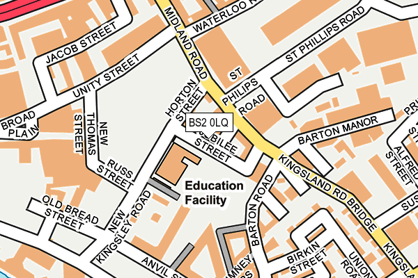 BS2 0LQ map - OS OpenMap – Local (Ordnance Survey)
