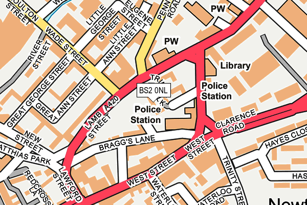 BS2 0NL map - OS OpenMap – Local (Ordnance Survey) BS2 0NL map - OS OpenMap – Local (Ordnance Survey)