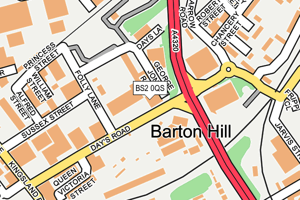 BS2 0QS map - OS OpenMap – Local (Ordnance Survey) BS2 0QS map - OS OpenMap – Local (Ordnance Survey)