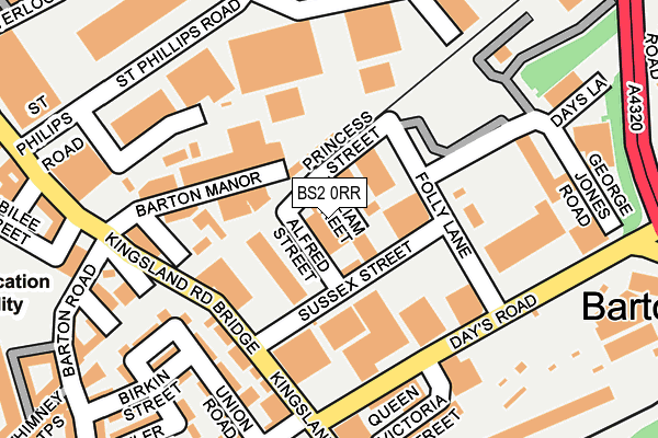 BS2 0RR map - OS OpenMap – Local (Ordnance Survey) BS2 0RR map - OS OpenMap – Local (Ordnance Survey)