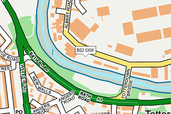 BS2 0XW map - OS OpenMap – Local (Ordnance Survey) BS2 0XW map - OS OpenMap – Local (Ordnance Survey)