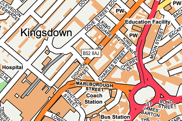 BS2 8AJ map - OS OpenMap – Local (Ordnance Survey) BS2 8AJ map - OS OpenMap – Local (Ordnance Survey)