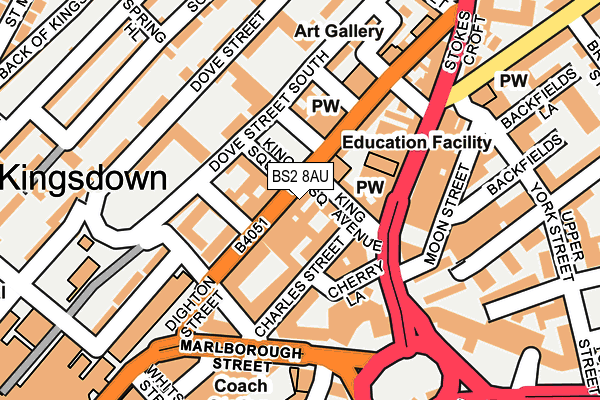 BS2 8AU map - OS OpenMap – Local (Ordnance Survey) BS2 8AU map - OS OpenMap – Local (Ordnance Survey)