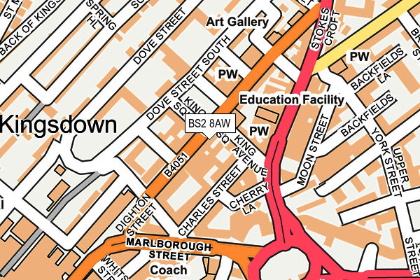 BS2 8AW map - OS OpenMap – Local (Ordnance Survey) BS2 8AW map - OS OpenMap – Local (Ordnance Survey)