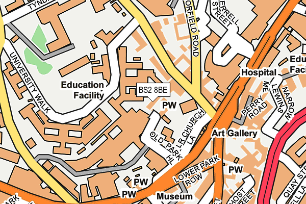 BS2 8BE map - OS OpenMap – Local (Ordnance Survey) BS2 8BE map - OS OpenMap – Local (Ordnance Survey)