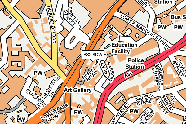 BS2 8DW map - OS OpenMap – Local (Ordnance Survey) BS2 8DW map - OS OpenMap – Local (Ordnance Survey)