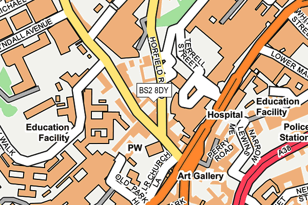 BS2 8DY map - OS OpenMap – Local (Ordnance Survey) BS2 8DY map - OS OpenMap – Local (Ordnance Survey)