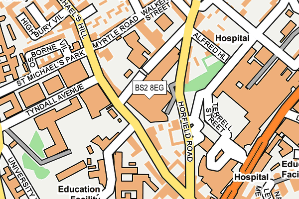 BS2 8EG map - OS OpenMap – Local (Ordnance Survey) BS2 8EG map - OS OpenMap – Local (Ordnance Survey)