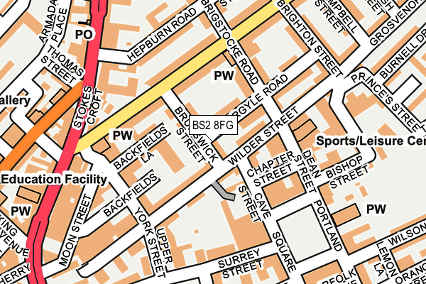 BS2 8FG map - OS OpenMap – Local (Ordnance Survey) BS2 8FG map - OS OpenMap – Local (Ordnance Survey)